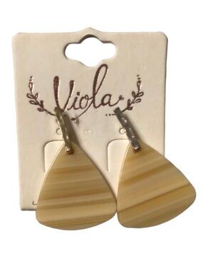 Viola Triangle Stud Drop Earrings (NWT)